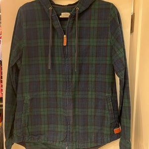 L.L. Bean Green and Blue Plaid Women's Top